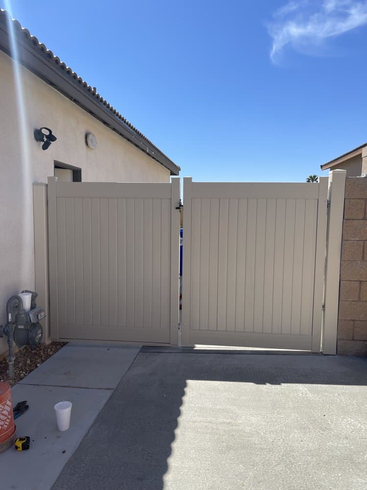 Entry and gate details that make the whole fence system feel finished.
