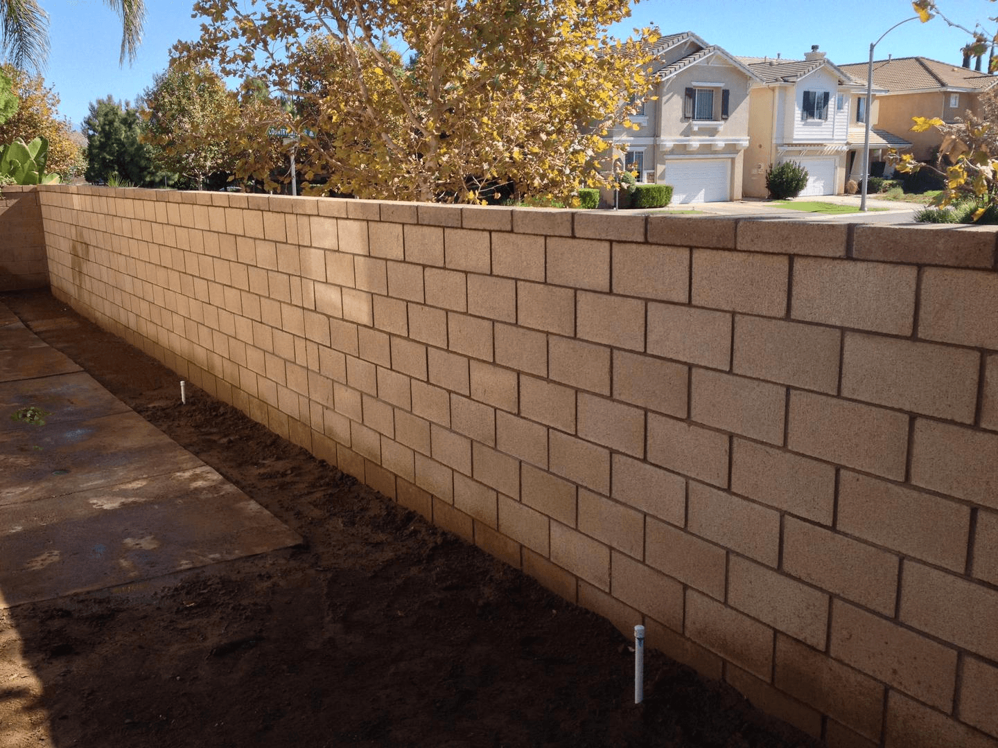 Cinderblock Wall Installation in Jurupa Valley, CA